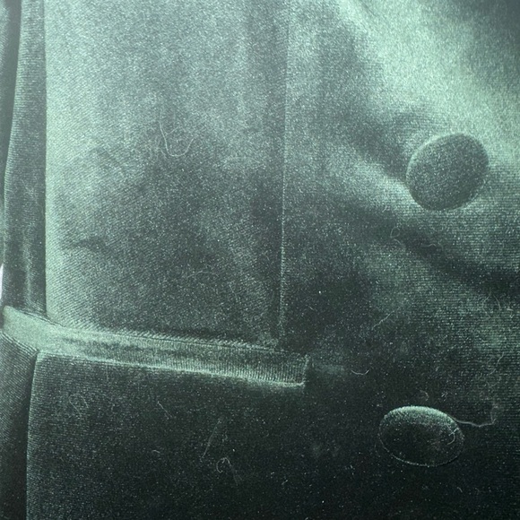 Express Velvet Double Breasted Shawl Collar Blazer Size XS Emerald Green. - Picture 7 of 10